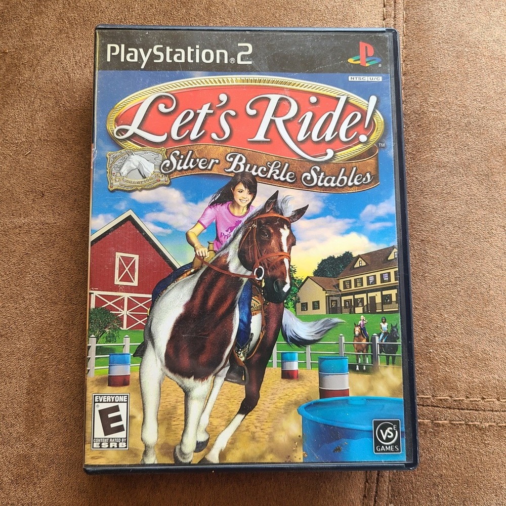 Lets Ride! Silver Buckle Stables PS2 Horse Game with Manual Tested
